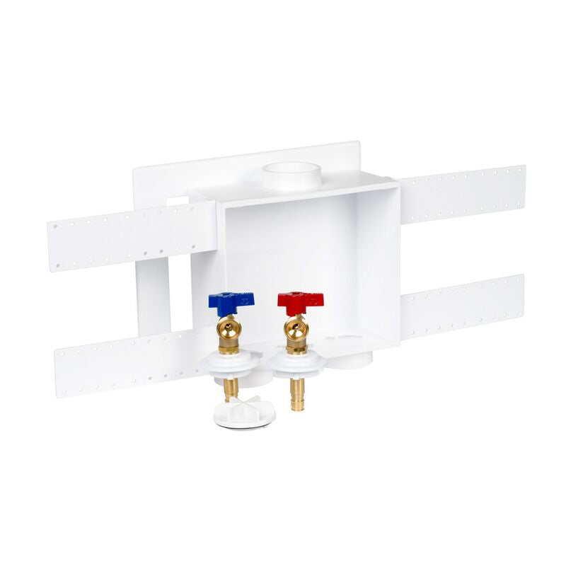 Oatey® 38533 Quadtro® 1/4-Turn, F1960 PEX Washing Machine Outlet Box - Edmondson Supply