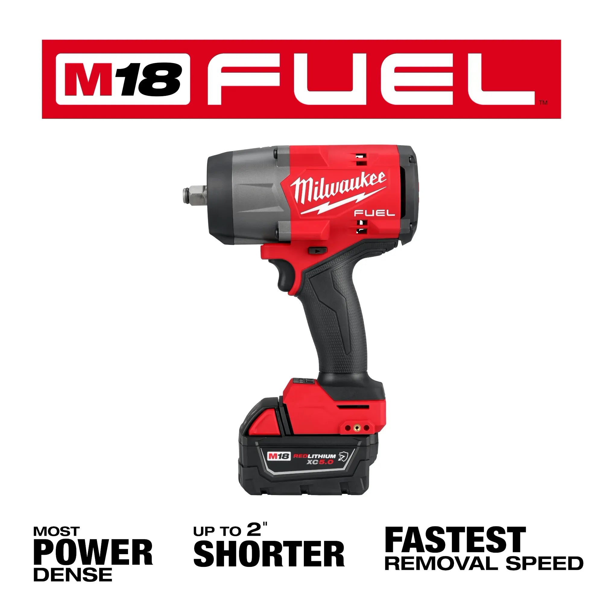 Milwaukee 2967-22 M18 FUEL™ 1/2" High Torque Impact wrench w/ Friction Ring Kit - Edmondson Supply