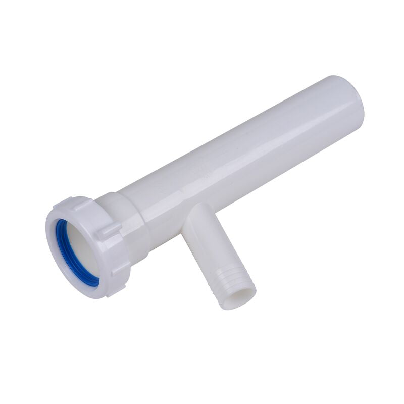 Dearborn PP9817 1-1/2 in. x 8 in. Branch Tailpiece, Slip Joint with 3/4 in. Branch (White) - Edmondson Supply