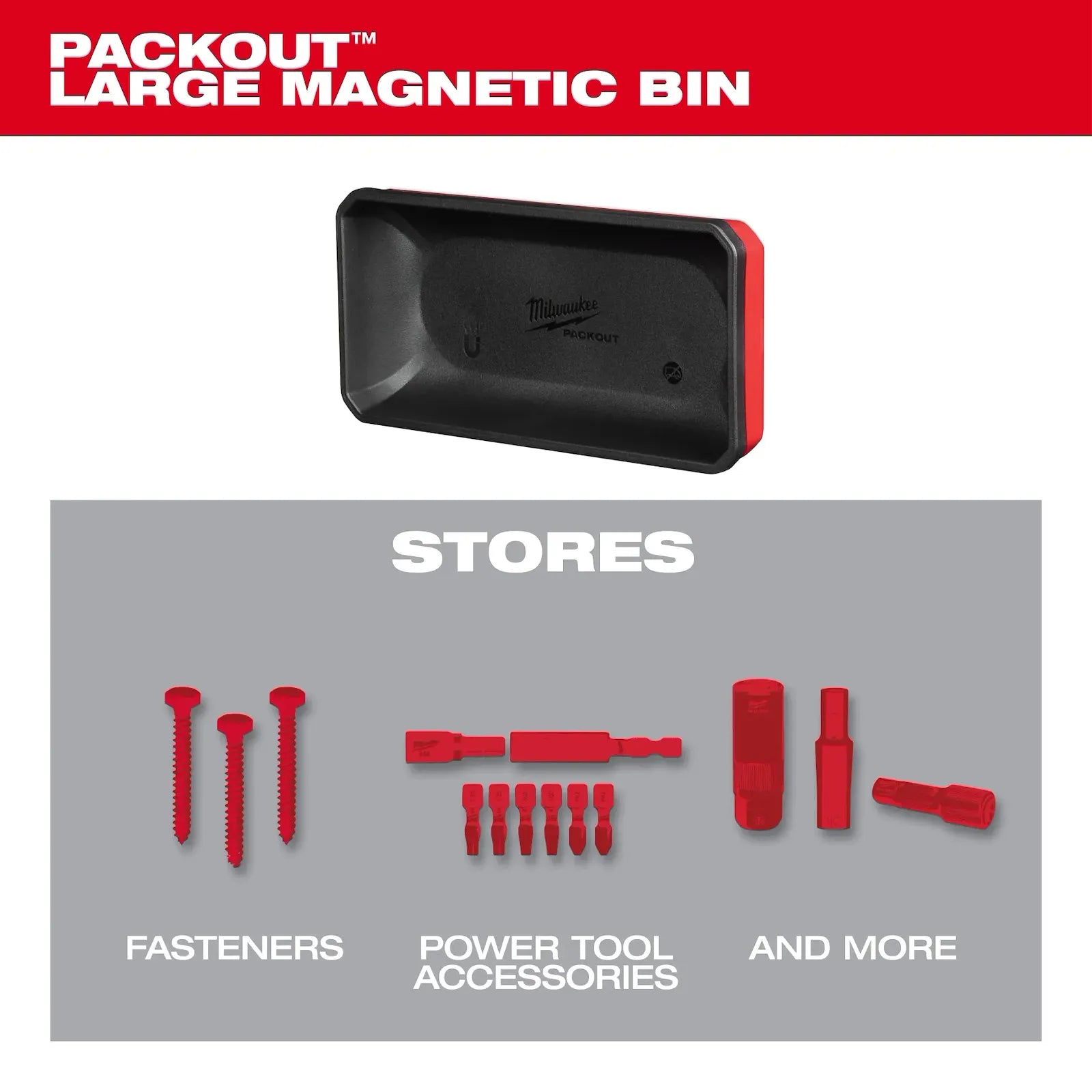 Milwaukee 48-22-8071 PACKOUT™ Large Magnetic Bin - Edmondson Supply