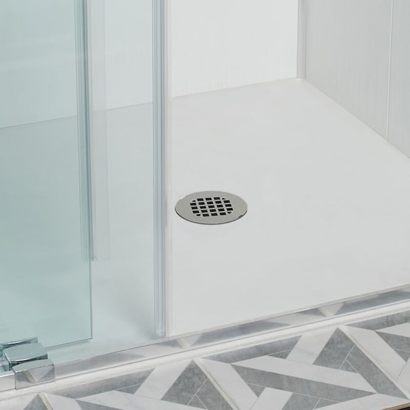 Oatey® 42045 2 in. PVC Solvent Weld Shower Drain with Snap-In Stainless Steel Strainer - Edmondson Supply