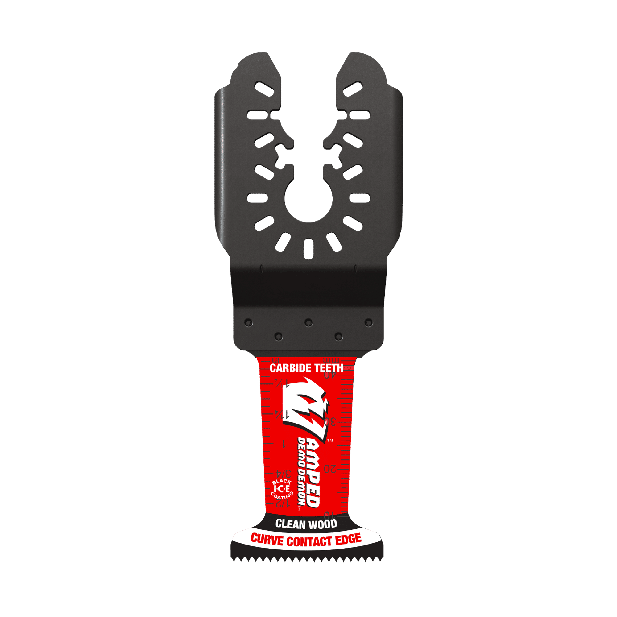 Diablo Tools DOU125JCW3 1-1/4”(w) x 1-3/4”(d) AMPED™ Demo Demon™ Universal Fit Carbide Teeth Oscillating Blade for Clean Wood (3-pk) - Edmondson Supply