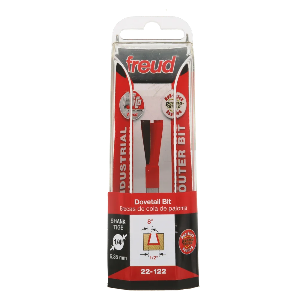 Freud 22-122 1/2" Dovetail Bit (Overall Length- 2-3/4") - Edmondson Supply
