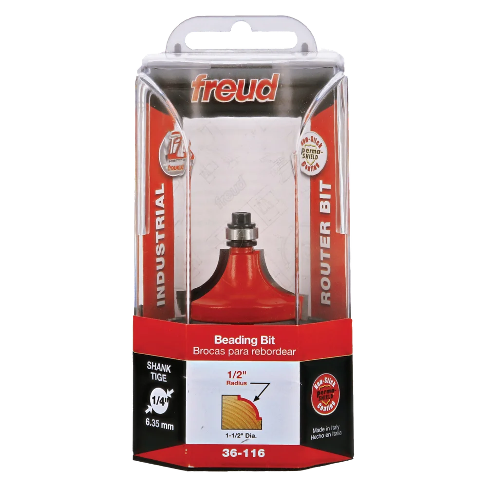 Freud 36-116 1/2" Radius Beading Bit (Shank Dia. 1/4") - Edmondson Supply