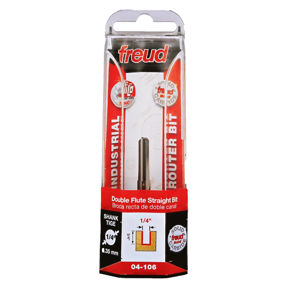 Freud 04-106 1/4" Double Flute Straight Bit - Edmondson Supply