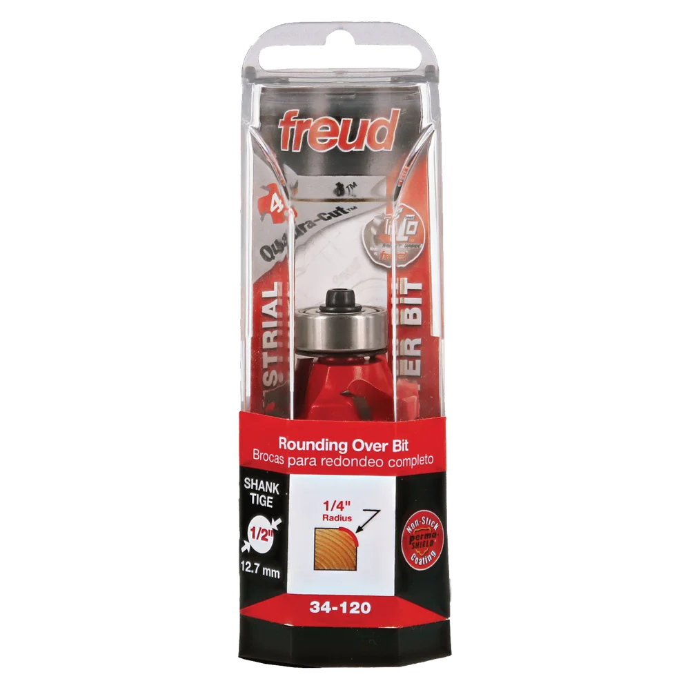 Freud 34-120 1/4" Radius Rounding Over Bit (Shank Dia. 1/2") - Edmondson Supply