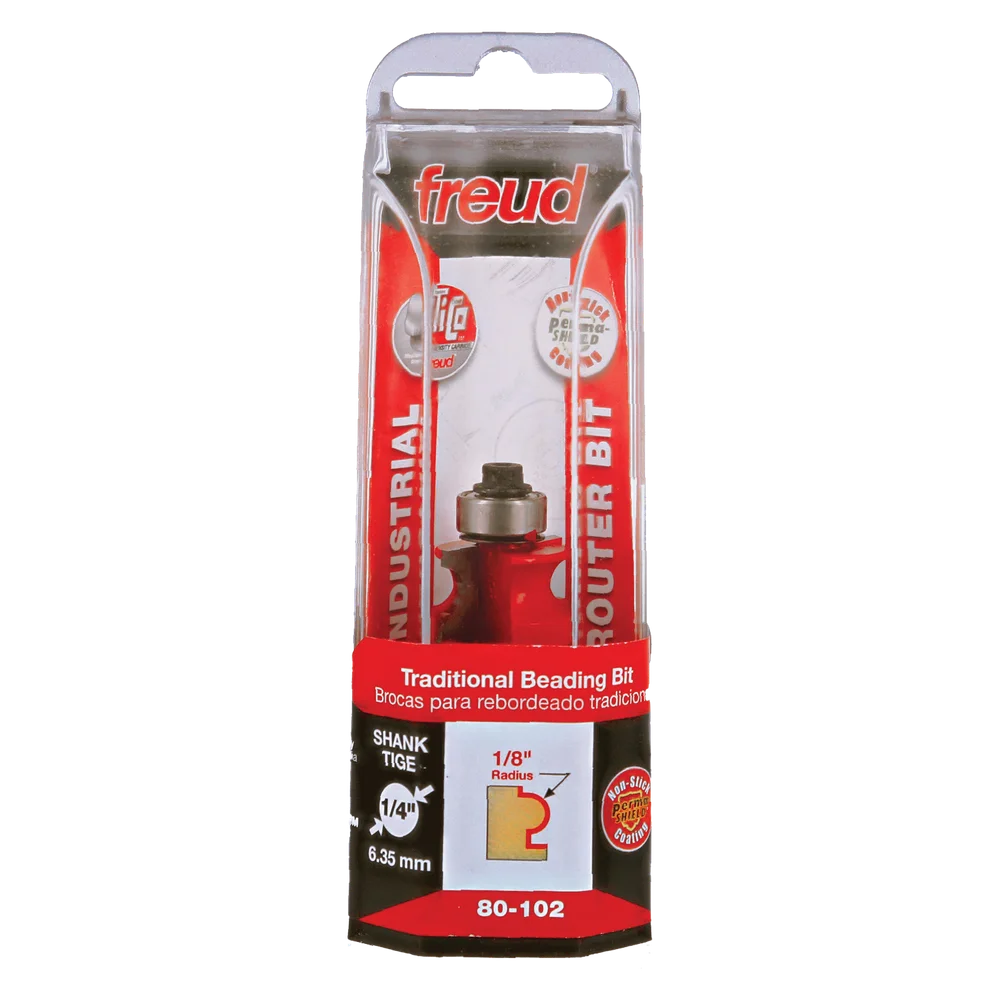 Freud 80-102 1/8" Radius Traditional Beading Bit (Shank Diameter: 1/4") - Edmondson Supply