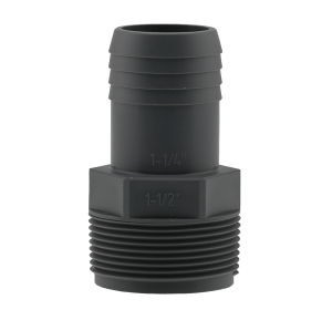 Boshart PPRA-1512 1-1/2" x 1-1/4" Polypropylene Barbed Insert Male Adapter - Edmondson Supply