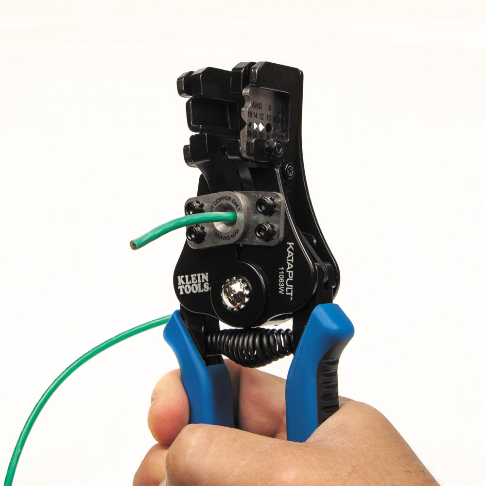 Klein Tools 11063W Katapult® Wire Stripper and Cutter for Solid and Stranded Wire - Edmondson Supply