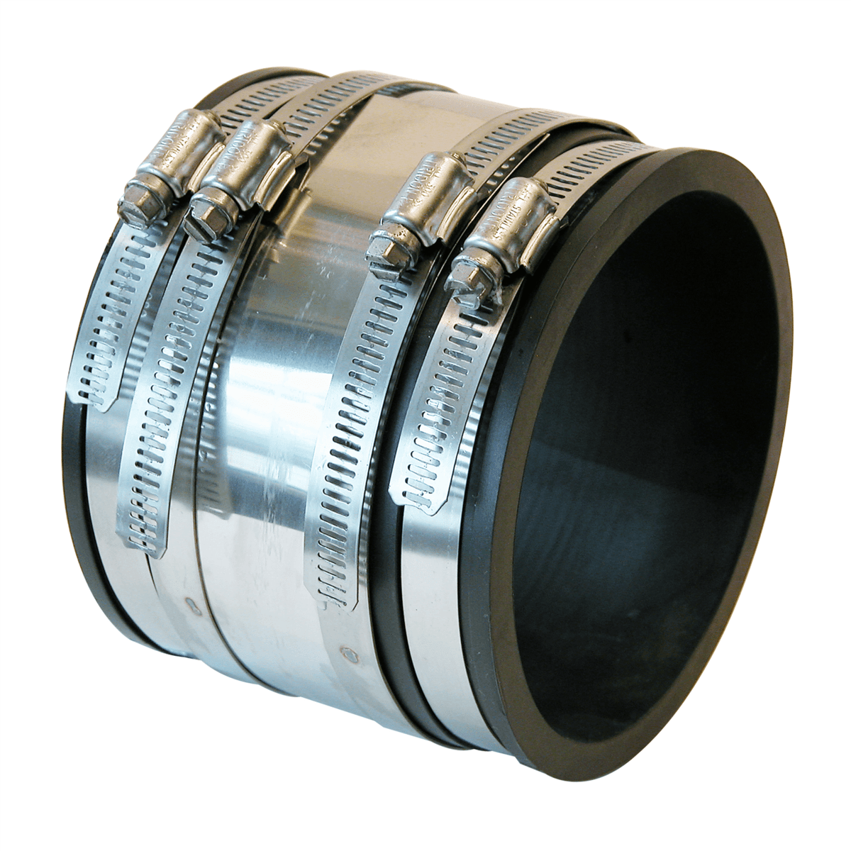 Fernco 1056-1010RC 10" x 10" Strong Back PVC Shielded Coupling (Connects Cast Iron and PVC) - Edmondson Supply