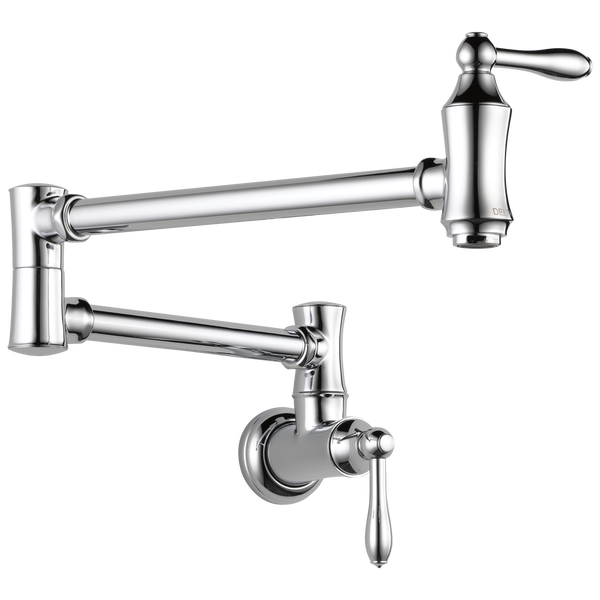 Delta 1177LF Traditional Wall Mount Pot Filler In Chrome