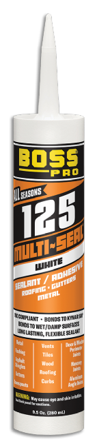 Boss Products 125 Multi-Seal® Building Construction Sealant, 10.1 oz Cartridge, Translucent - Edmondson Supply