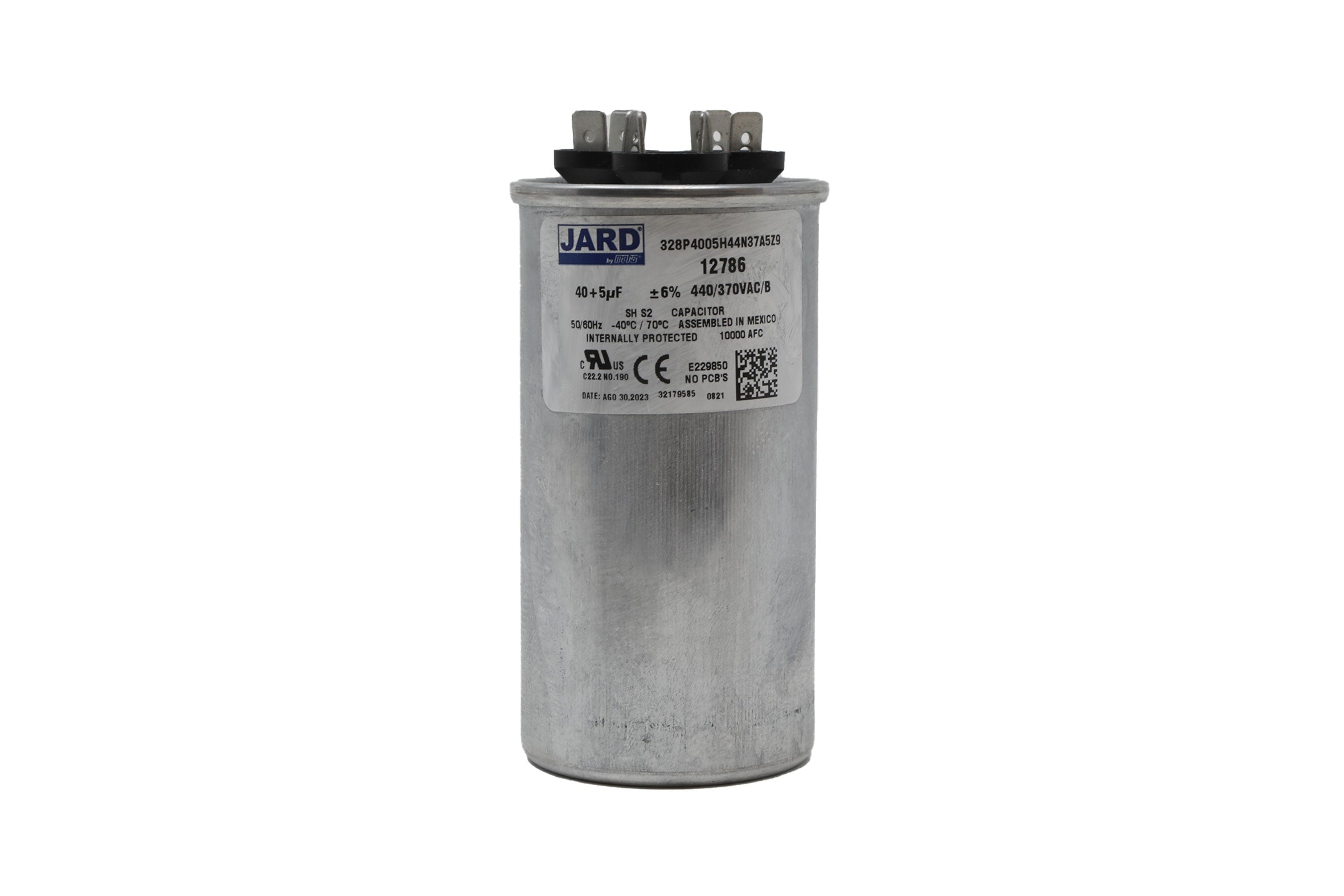 Jard 12786 40/5 MFD 440V Motor Run Capacitor, Round - Edmondson Supply
