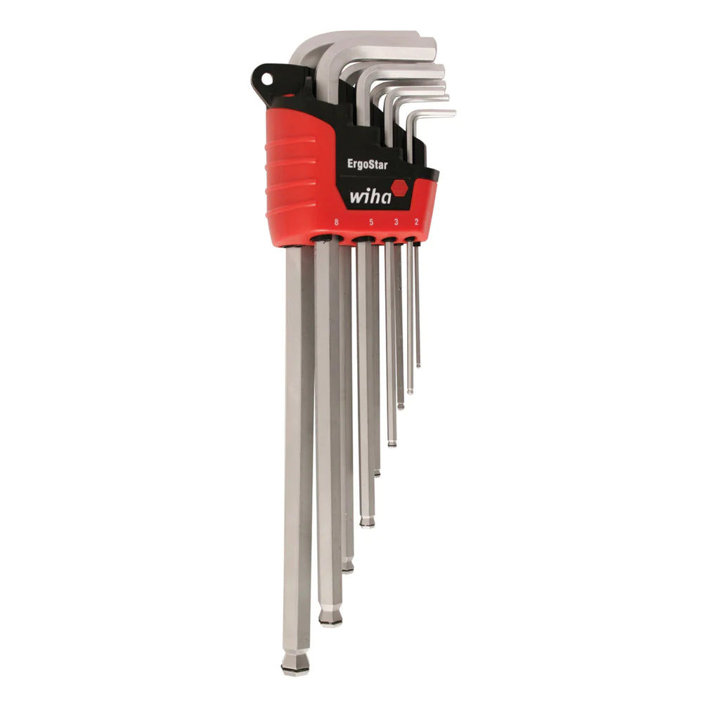 Wiha Tools 66990 9 Piece MagicRing Ball End Long Arm Hex L-Key Set - Metric - Edmondson Supply