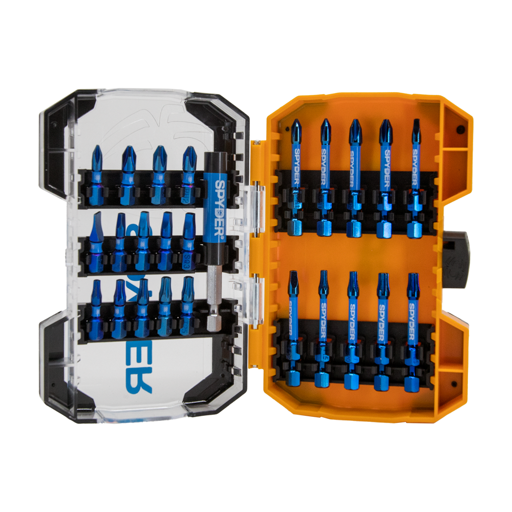 SPYDER 19029 SPY 25-Piece Mach-Blue™ Impact Bit Set w/ Case - Edmondson Supply