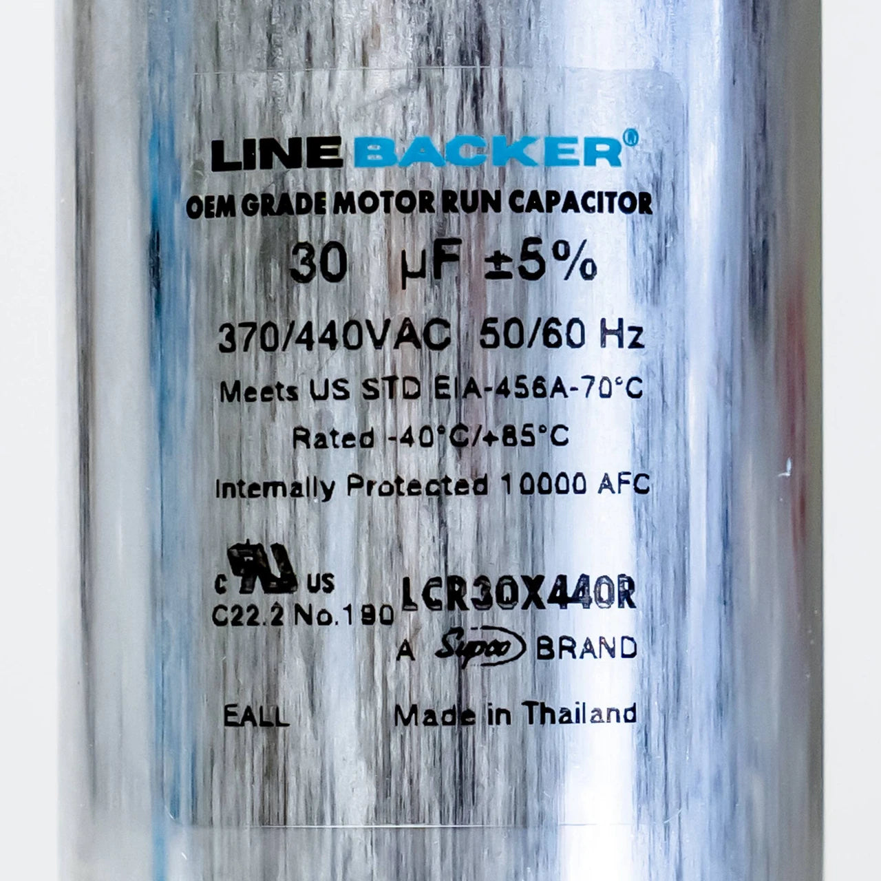 Supco LCR30X440R 30 MFD, 440 VAC Linebacker Round Run Capacitor - Edmondson Supply