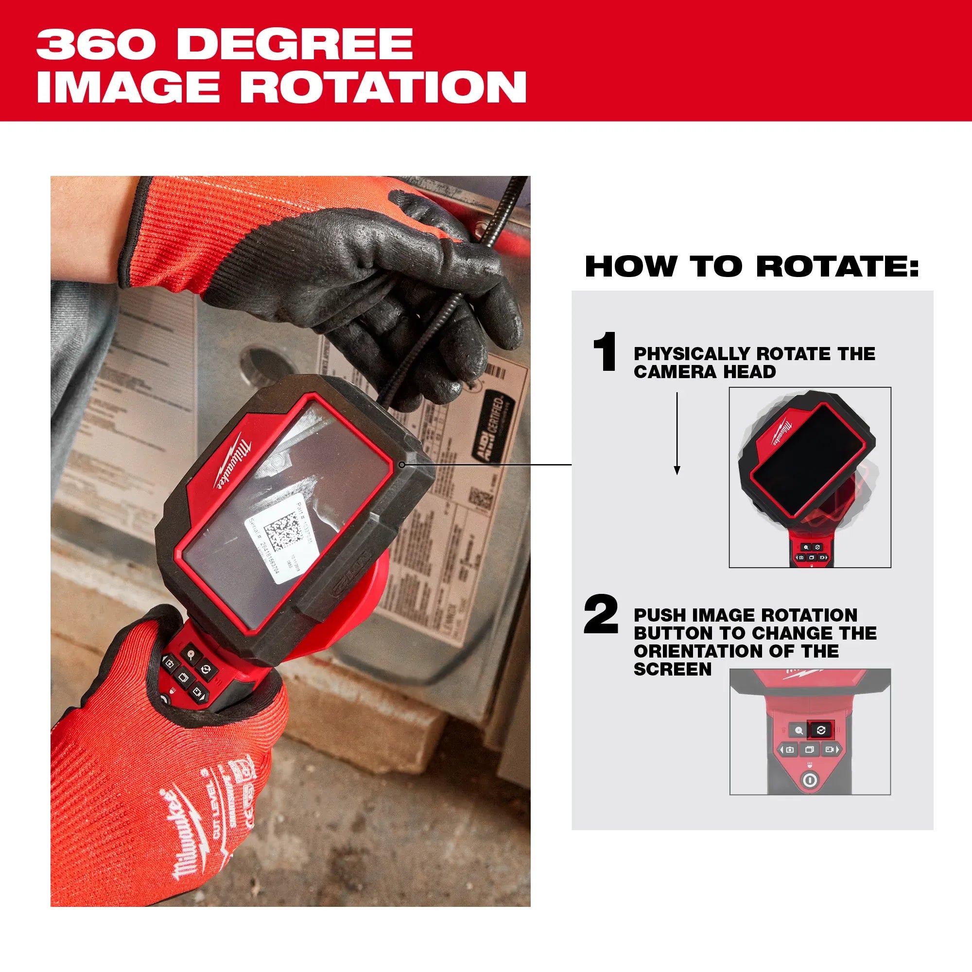 Milwaukee 2323-21 M12™ M-Spector™ 360 4' Inspection Camera - Edmondson Supply