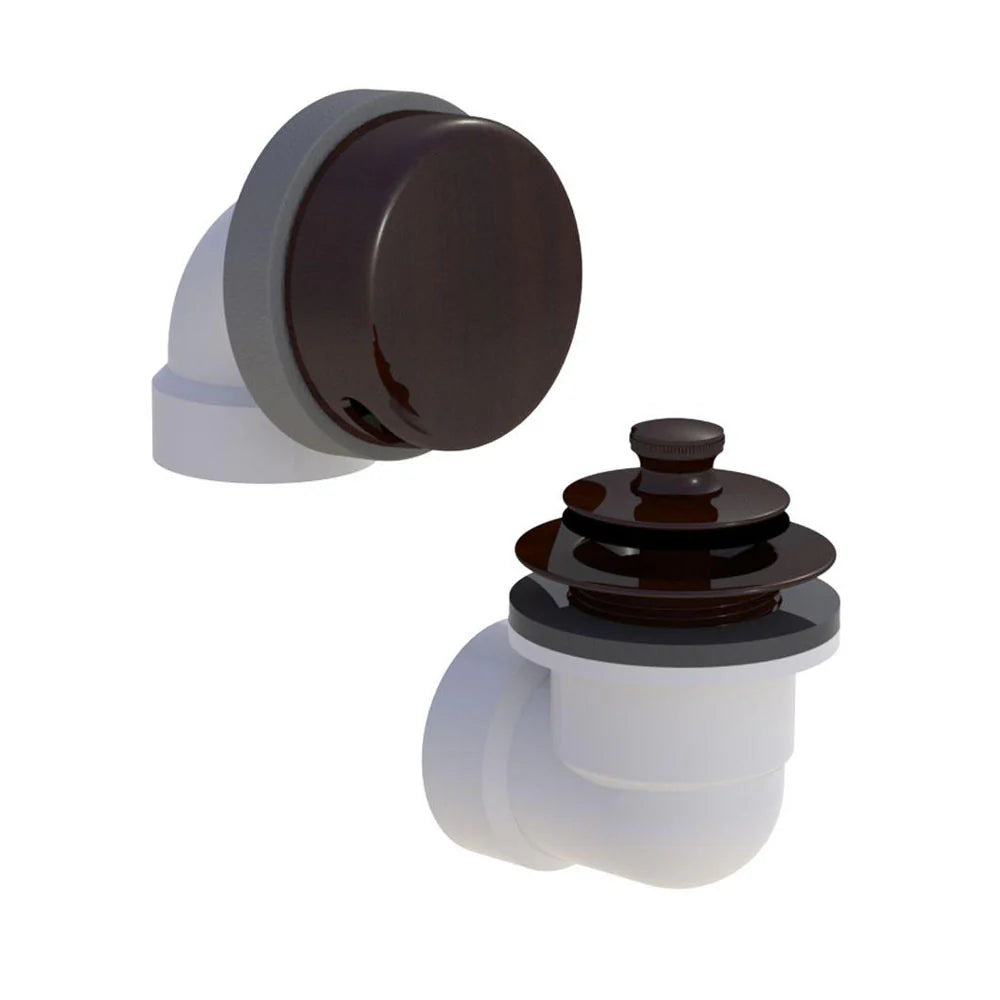 Watco 901-LT-PVC-BZ Innovator® Lift & Turn Half Kit Bath Waste, Sch 40 PVC, Rubbed Bronze - Edmondson Supply