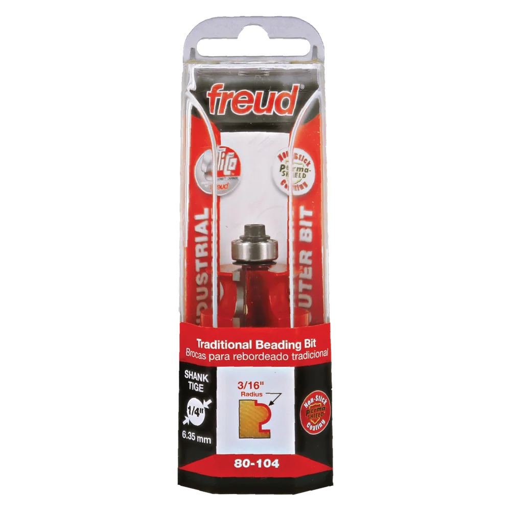 Freud 80-104 3/16" Radius Traditional Beading Bit (Shank Diameter: 1/4") - Edmondson Supply