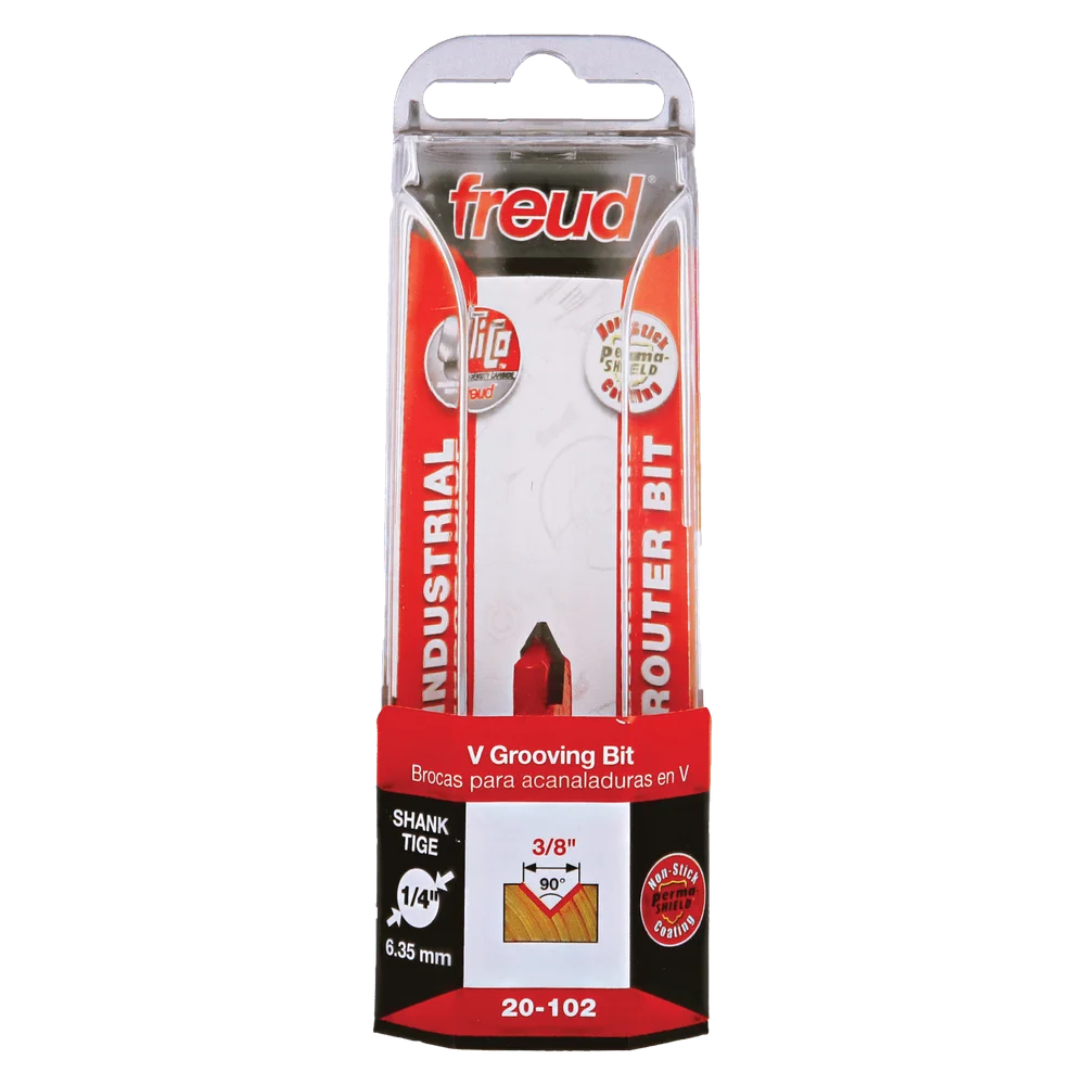 Freud 20-102 3/8" 90° V Grooving Bit - Edmondson Supply