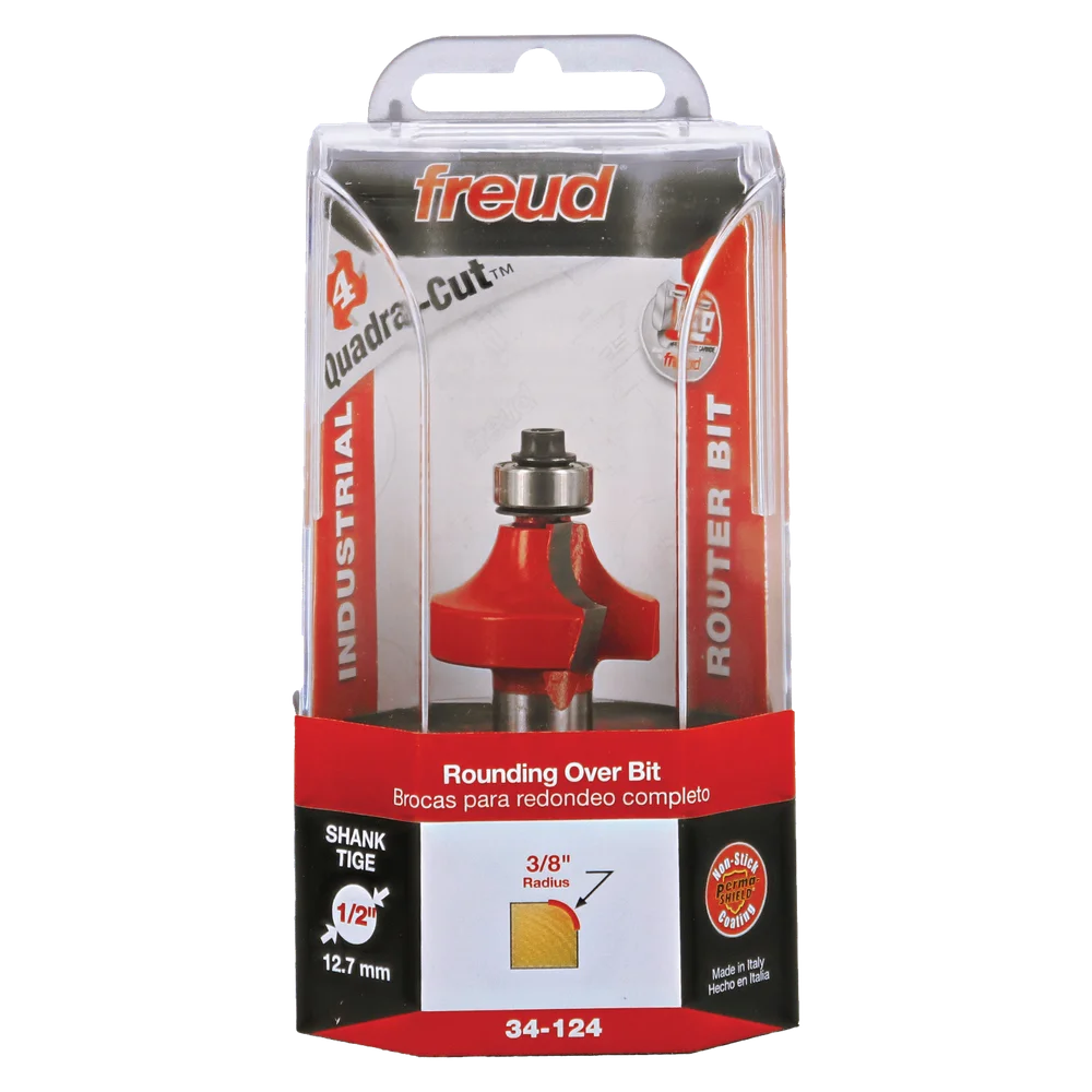 Freud 34-124 3/8" Radius Rounding Over Bit (Shank dia. 1/2") - Edmondson Supply