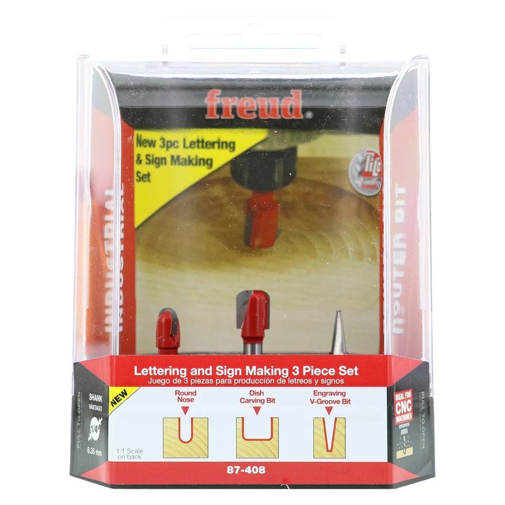 Freud 87-408 3-PieceCNC Lettering & Sign Making Set - Edmondson Supply