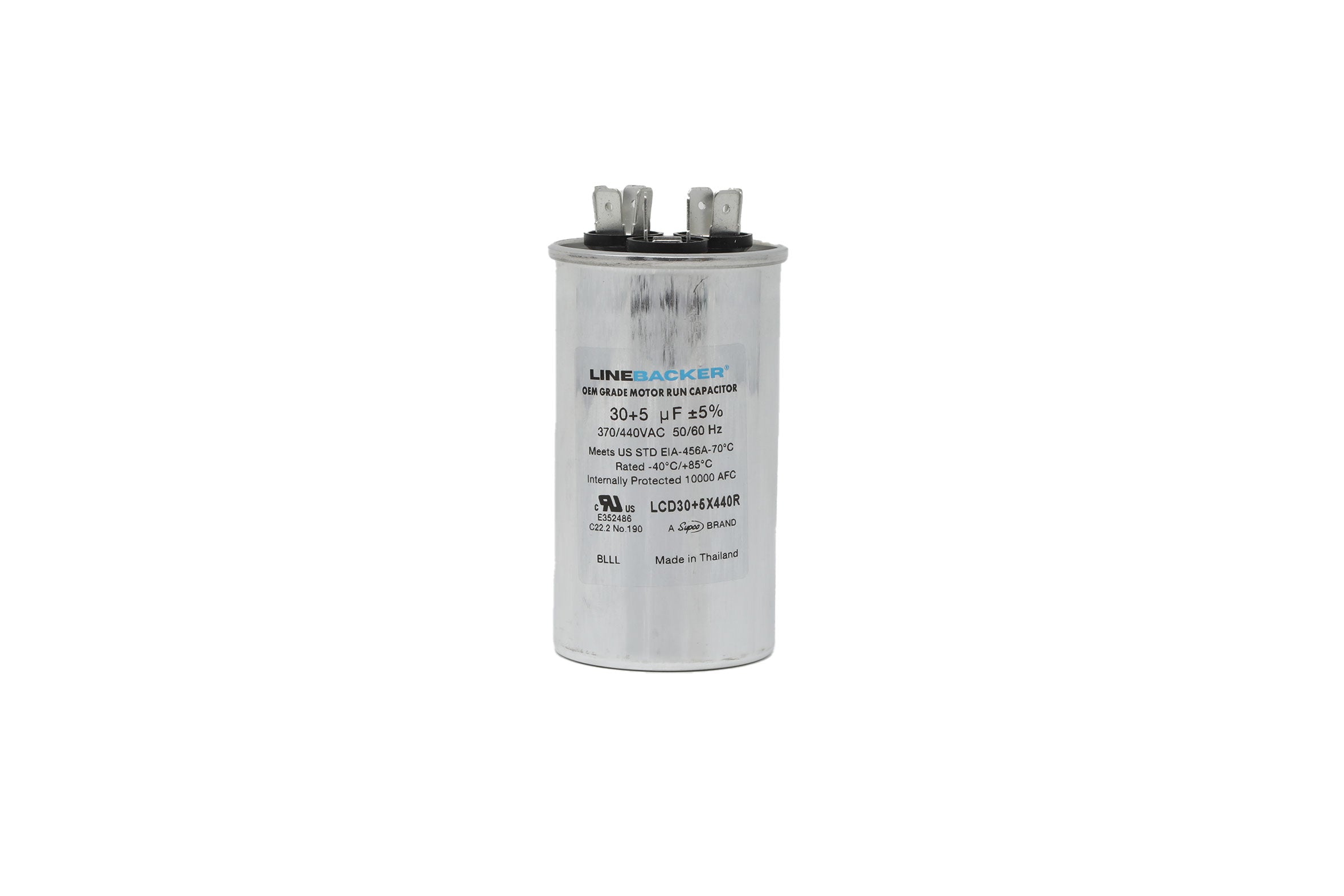Supco Linebacker LCD30+5X440R LB Round Dual Run Capacitor - Edmondson Supply