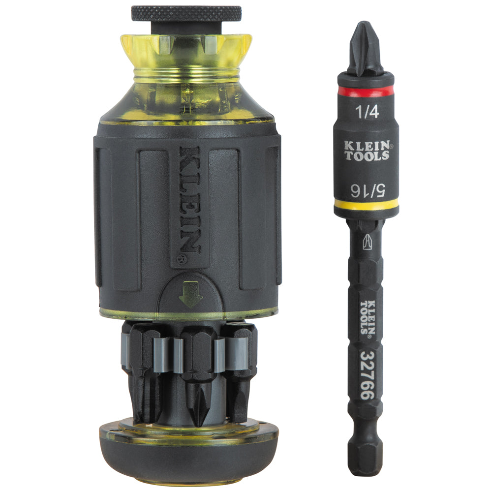 Klein Tools 32308F 10-in-1 Impact-Rated Stubby Driver Set with Flip Socket - Edmondson Supply