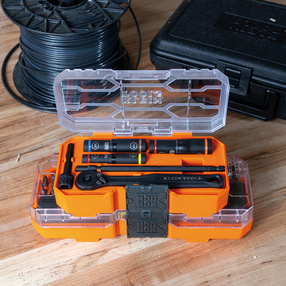 Klein Tools 32502HD KNECT™ Impact-Rated Screwdriver and Socket Set with Case, 41-Piece - Edmondson Supply