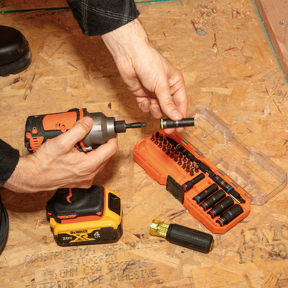 Klein Tools 32502HD KNECT™ Impact-Rated Screwdriver and Socket Set with Case, 41-Piece - Edmondson Supply