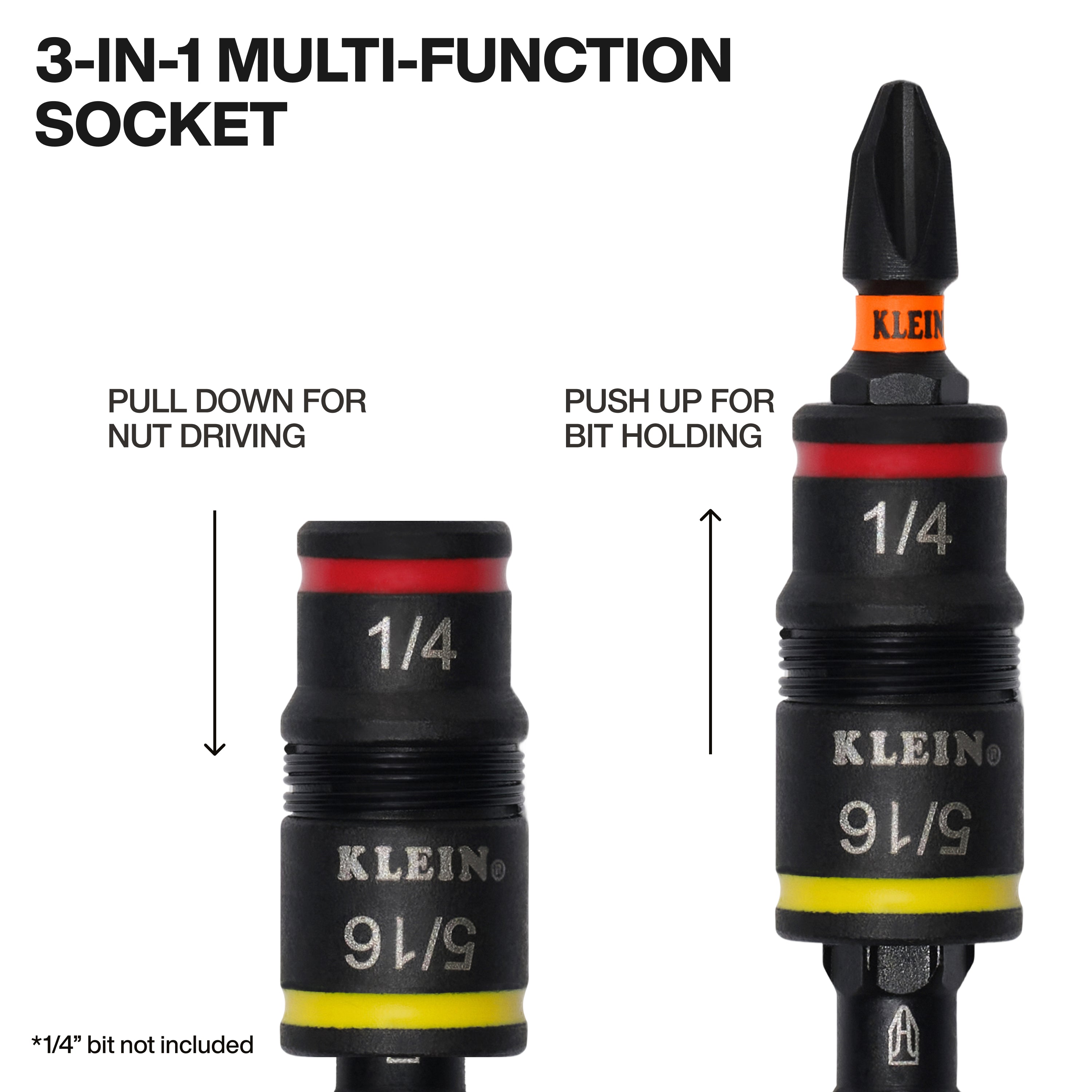 Klein Tools 32933KIT Impact-Rated Flip Socket Set, SAE and Metric - Edmondson Supply