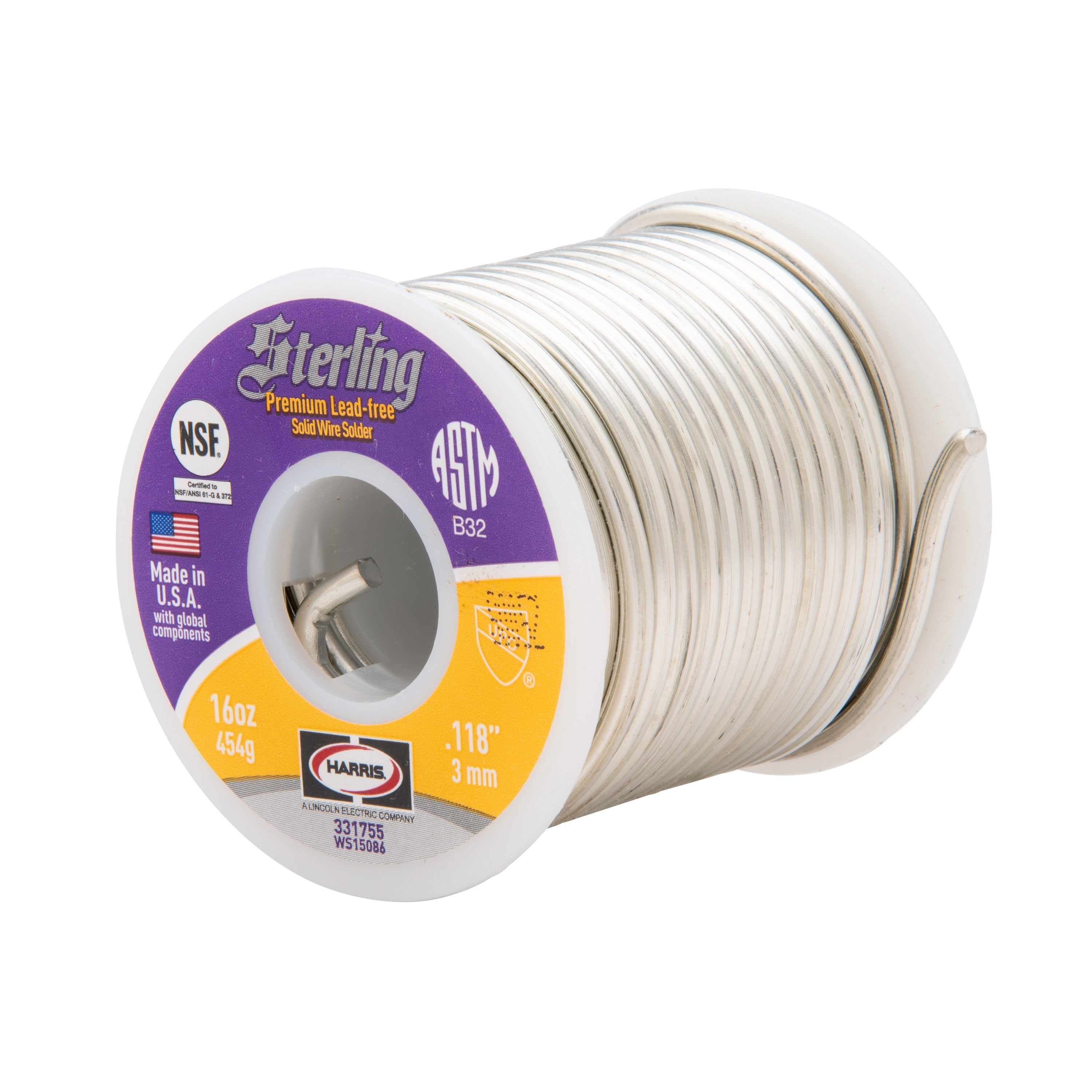 Harris 331755 STERLING® Lead-Free Solid Wire Solder - Edmondson Supply