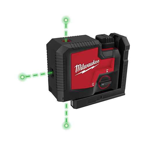 Milwaukee 3510-21 USB Rechargeable Green 3-Point Laser - Edmondson Supply