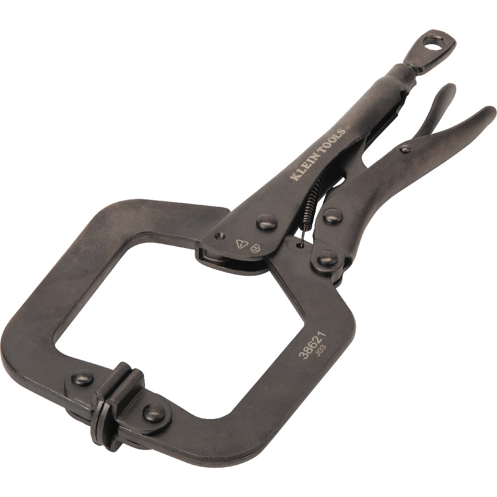 Klein Tools 38621 C-Clamp Locking Pliers With Swivel Jaws, 9-Inch - Edmondson Supply