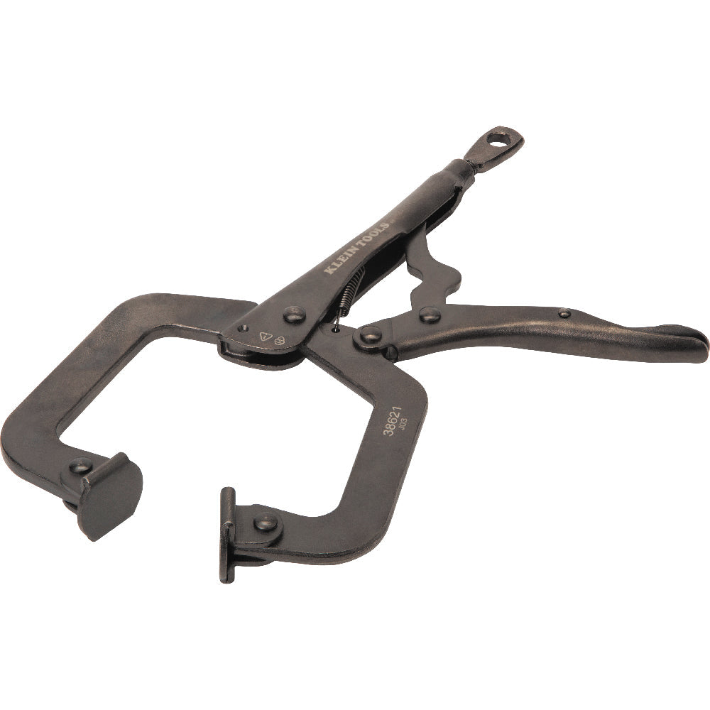 Klein Tools 38621 C-Clamp Locking Pliers With Swivel Jaws, 9-Inch - Edmondson Supply