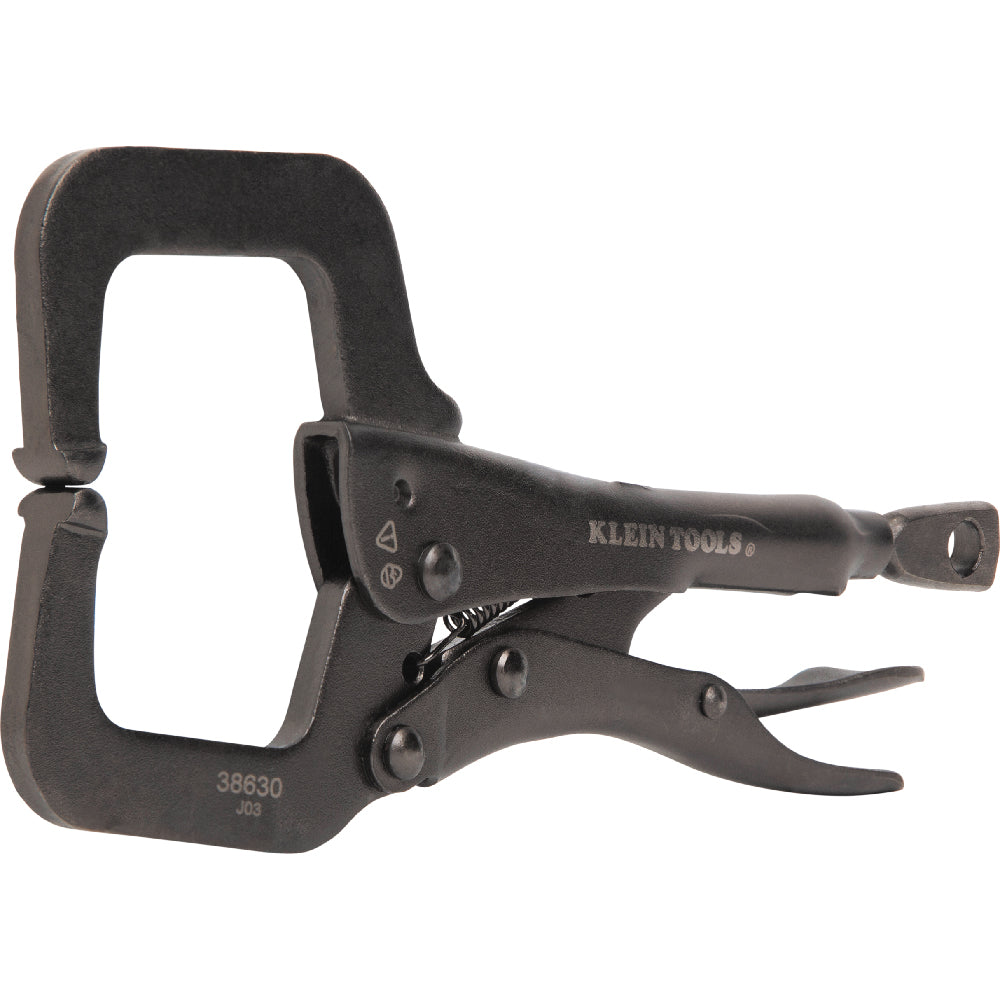 Klein Tools 38664 Locking Pliers Set, C-Clamp, Long Nose, Curved Jaw, 3-Piece - Edmondson Supply