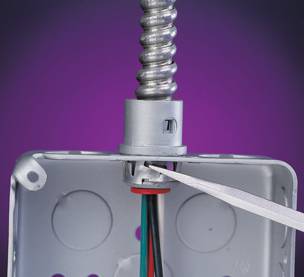 Arlington Industries 38AST SNAP²IT® Connector with Insulated Throat, MC Cable Connector - Edmondson Supply