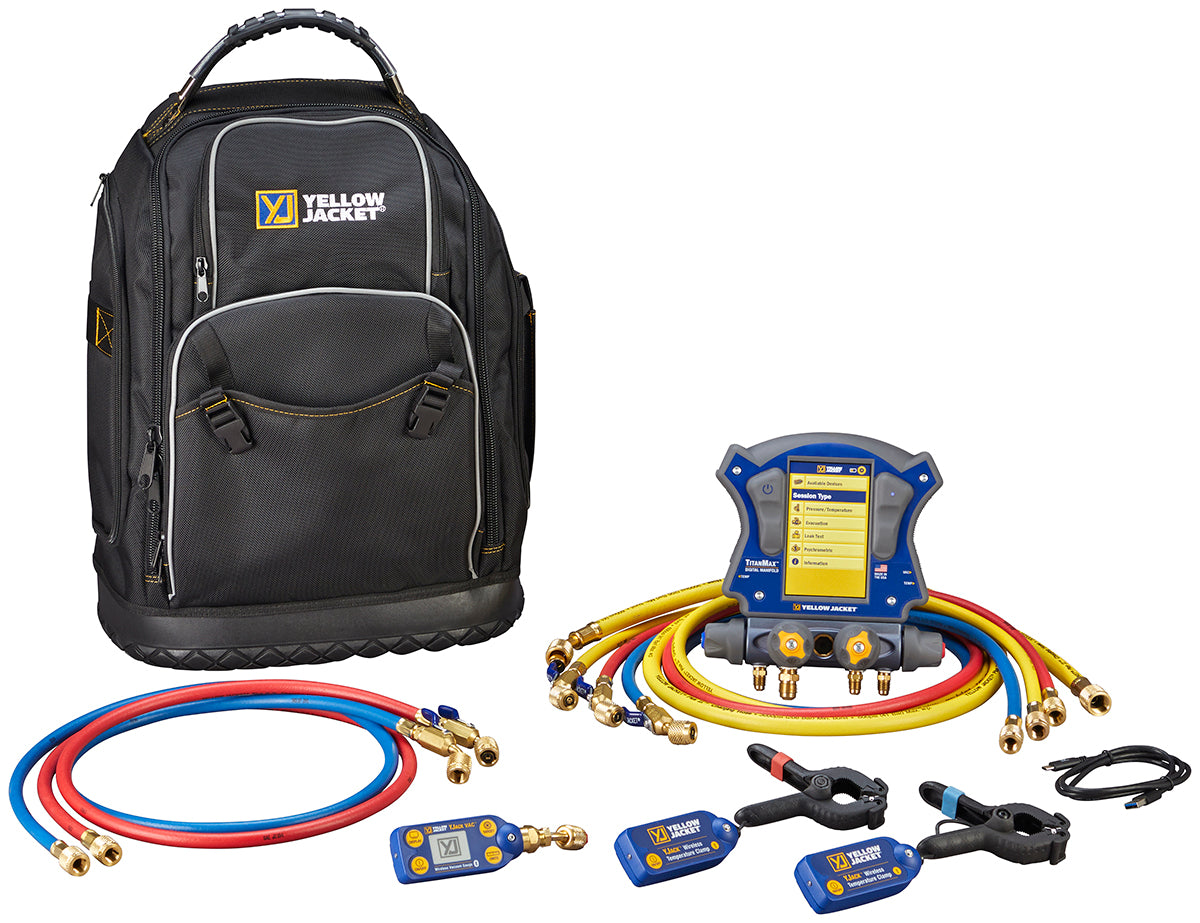 Yellow Jacket 40887 TITANMAX™ Deluxe Digital Manifold with Wireless Sensors Kit - Edmondson Supply