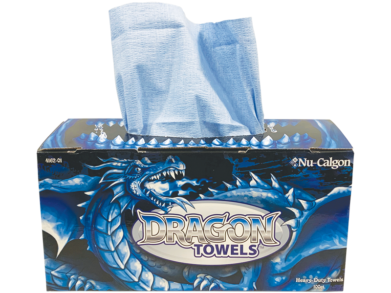 Nu-Calgon 4162-01 Dragon Towels Cleaning Towels (100 Count Box) - Edmondson Supply