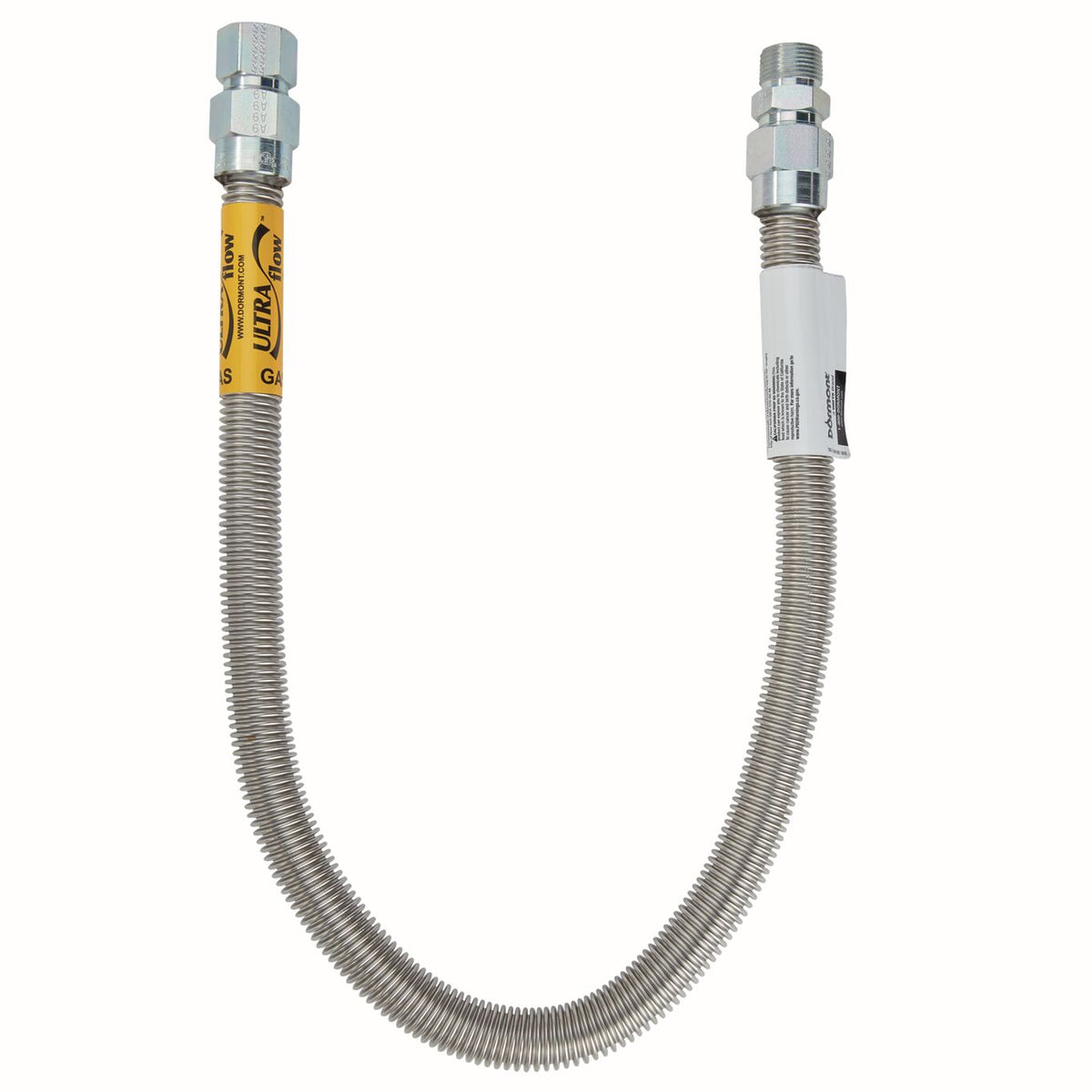 Dormont 40-4142-24 3/4" ID (1" OD) High BTU SS Flexible Gas Connector, 3/4" MIP x 3/4" FIP - Edmondson Supply