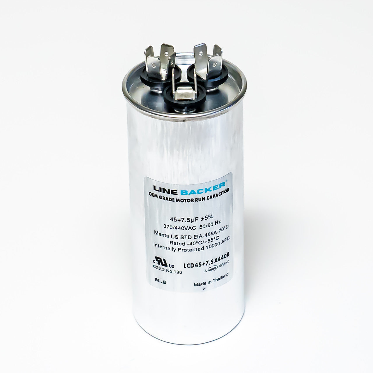 Supco Linebacker LCD45+7.5X440R Round Dual Run Capacitor - Edmondson Supply