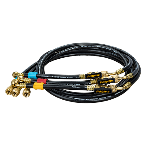 Fieldpiece HR3XB 1/4″ Ball Valves Hose Extension Set – 3 Pack - Edmondson Supply