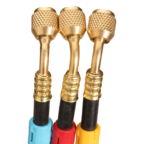Fieldpiece HR3 1/4″ Open Valves Hose Set – 3 Pack - Edmondson Supply
