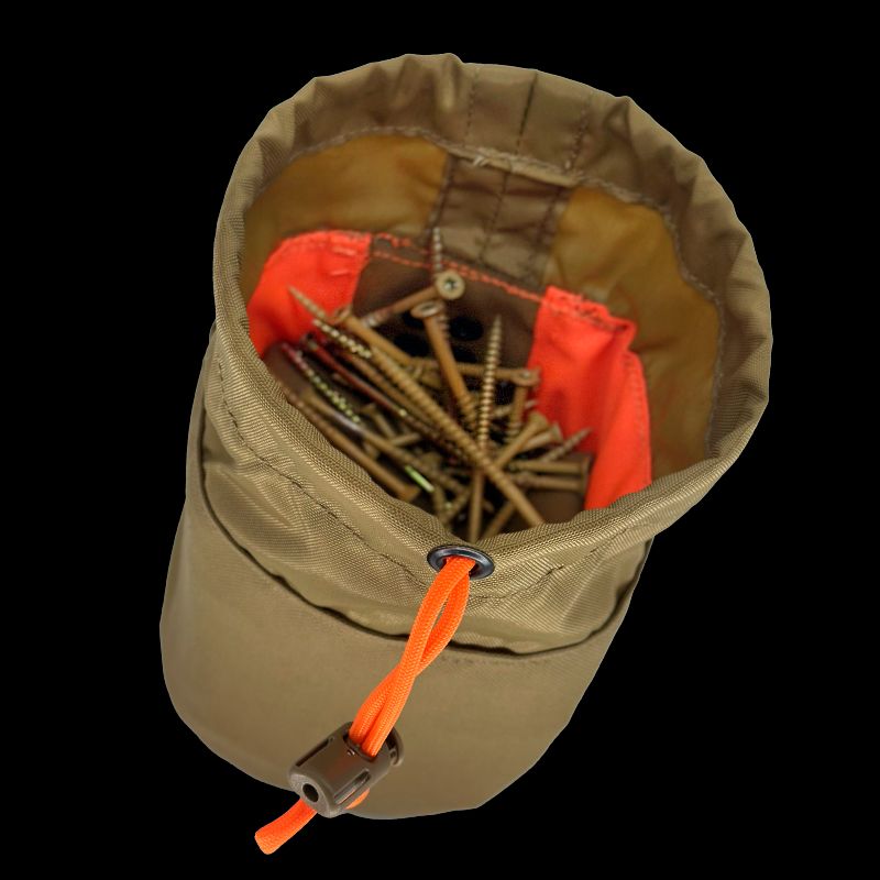 Atlas 46 Fastener Cinch Pouch ROTATE/QUICK RELEASE Coyote/Orange - Edmondson Supply