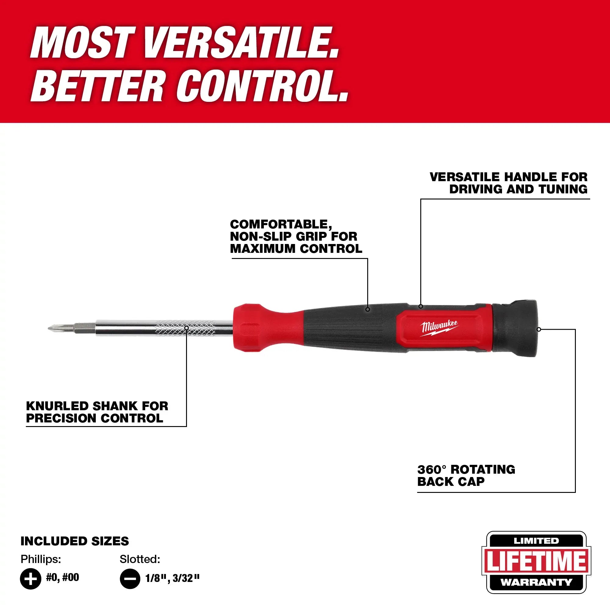 Milwaukee 48-22-2930 4-in-1 Precision Multi-Bit Screwdriver - Edmondson Supply