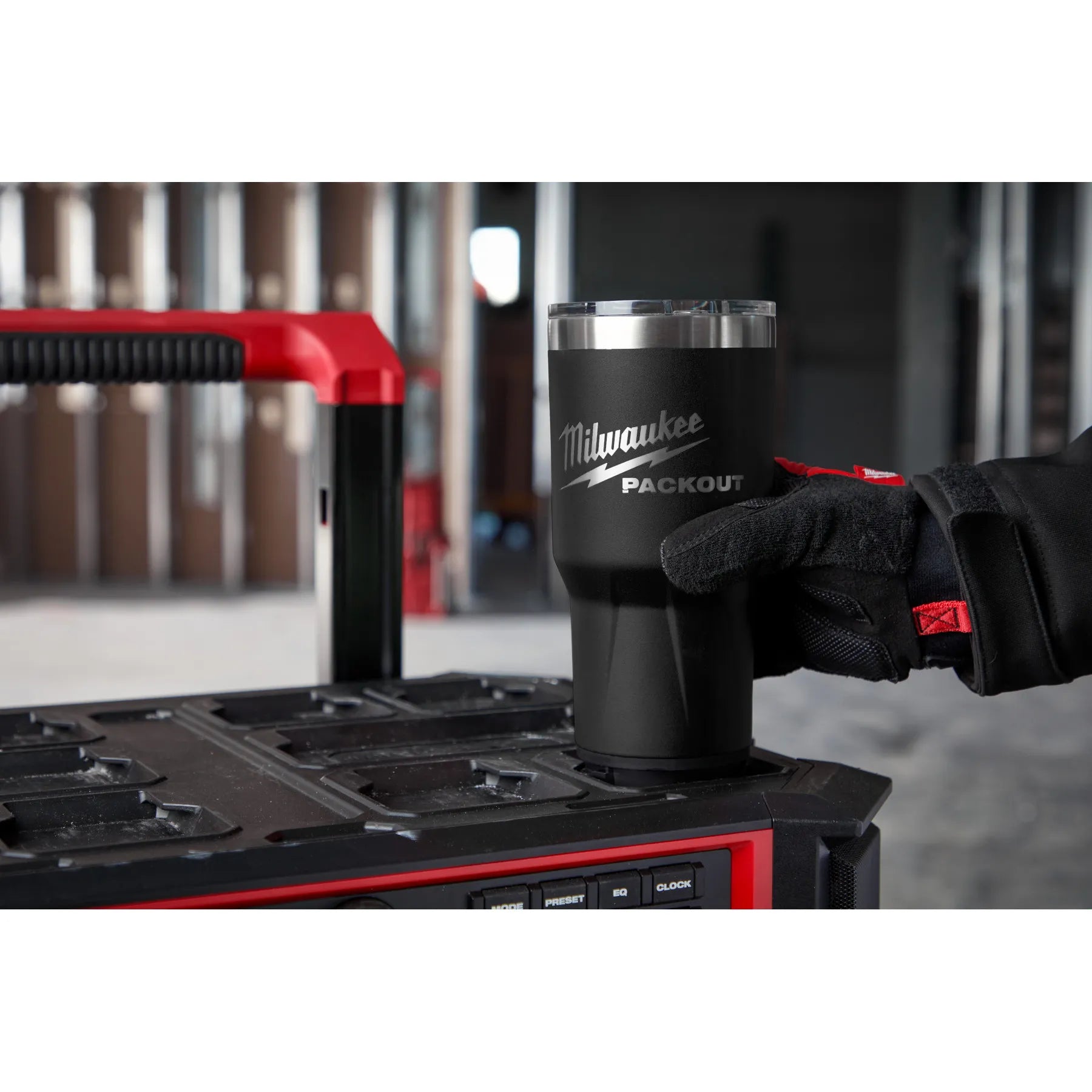 Milwaukee 48-22-8393B PACKOUT™ 30oz Tumbler- Black -Edmondson Supply