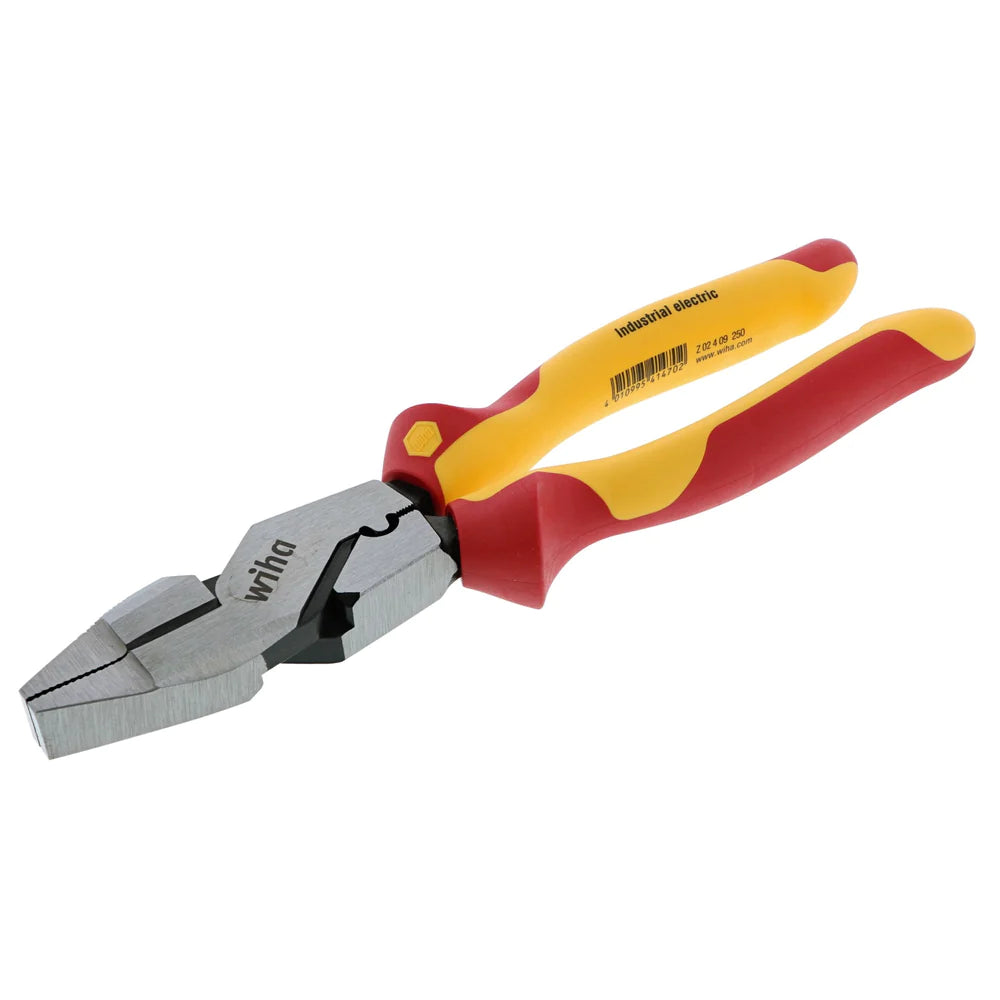 Wiha Tools 32948 Insulated Industrial NE Style Lineman’s Pliers with Crimpers 9.5" - Edmondson Supply