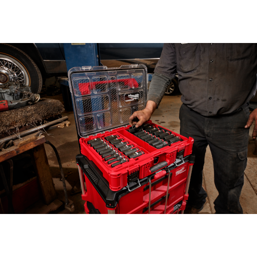 Milwaukee 49-66-6805 SHOCKWAVE Impact Duty™ Socket 3/8” Dr 36PC PACKOUT Set - Edmondson Supply