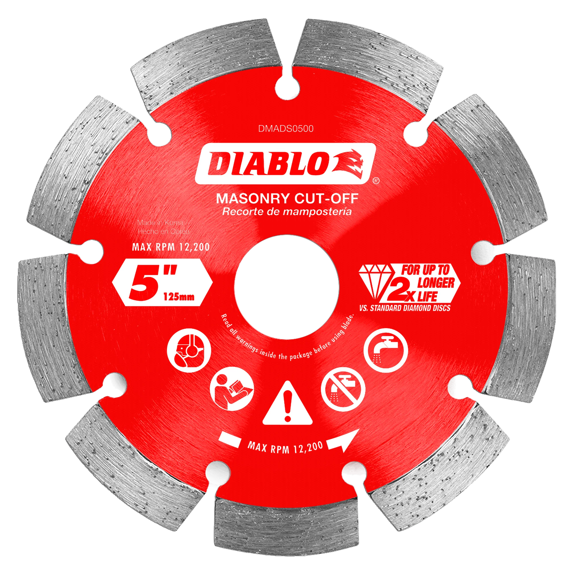Diablo Tools DMADS0500 5" Diamond Segmented Masonry Cut-Off Blade - Edmondson Supply