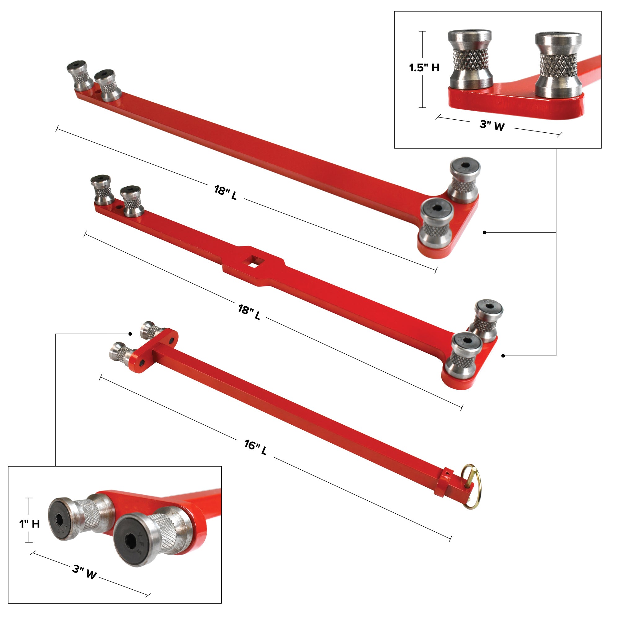Jameson Tools 500-3 Bulldog Bender Original 3-piece Set (500 MCM) - Edmondson Supply